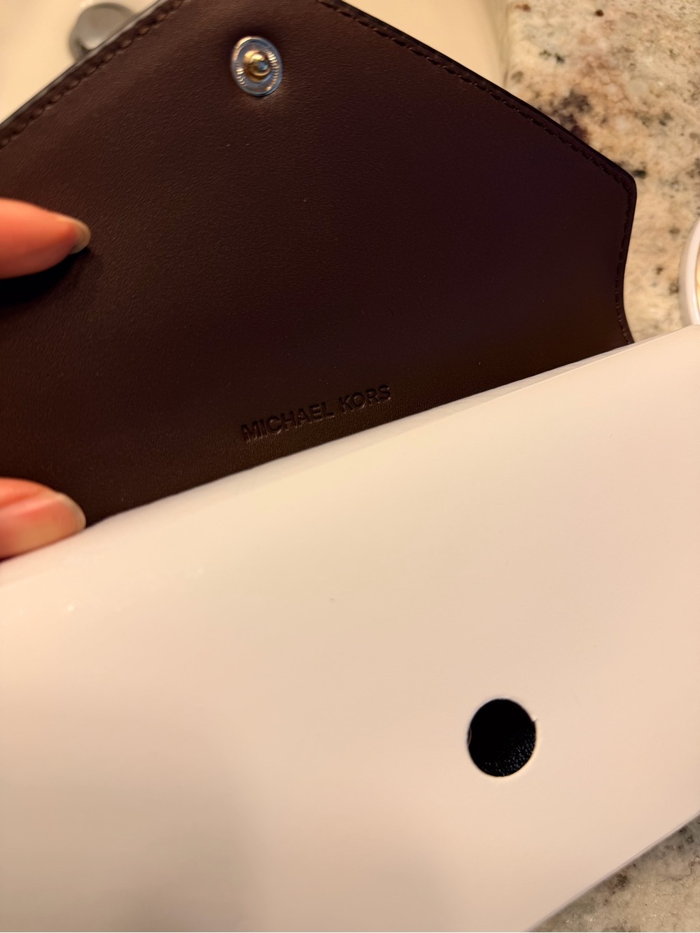 NWT Michael Kors Metallic Bronze Envelope Wallet - Picture 7 of 7